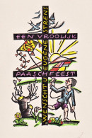 Een Vroolijk Paaschfeest Wenscht U Eugene Strens - Exlibris Ex-libris Bookplate - Bookplates