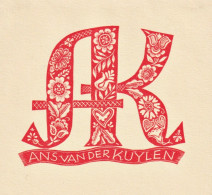 Ans Van Der Kuylen - Exlibris Ex-libris Bookplate - Bookplates