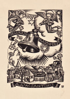 A.A.W. Santing - Exlibris Ex-libris Bookplate - Bookplates