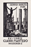 Ex-Libris Gianni Mantero - Exlibris Ex-libris Bookplate / Italia Italy Italien - Bookplates