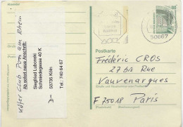 Entier Carte Postale - Charbonnage Zollern - Dortmund - Lettre Pour La France - Postkaarten - Gebruikt