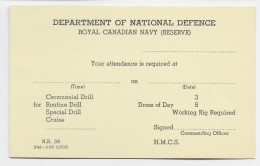 CANADA 2 CENTS ENTIER POST CARD ROYAL CANADIAN NAVY RESERVE NEUF SUPERBE - 1903-1954 Reyes