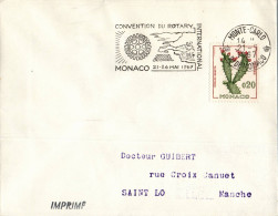 N°861 V -timbre Sur Lettre Monaco - Cartas & Documentos