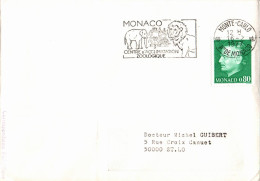 N°862 V -timbre Sur Lettre Monaco - Storia Postale