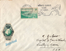 N°863 V -timbre Sur Lettre Monaco -vignette Reinatex- - Lettres & Documents