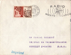 N°864 V -timbre Sur Lettre Monaco - - Covers & Documents