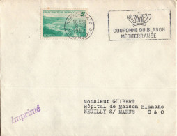 N°865 V -timbre Sur Lettre Monaco - - Storia Postale