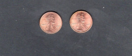 USA - Lot 2 Pièces 1 Cent Lincoln Memorial Penny 2000/00D SPL/AU  KM.201a - 1959-…: Lincoln, Memorial Reverse