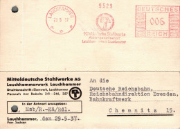 G9488 - Lauchhammer - Stahlwerke Firmenpost - Freistempel Freistempler - Máquinas Franqueo (EMA)