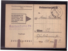 Dt- Reich (023570) Antrag Auf Erteilung Eines Bezugscheines Für Haushaltsgeräte Aus Eisen Und Metall, Gelaufen Wien 1943 - Franking Machines (EMA)