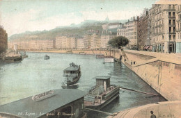 FRANCE - Lyon - Le Quai St Vincent - Colorisé - Bateaux - Carte Postale Ancienne - Autres & Non Classés