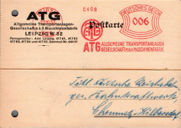 G9501 - Leipzig ATG Transport Gesellschaft - Firmenpost - Chemnitz Hilbersdorf - Freistempel Freistempler - Maschinenstempel (EMA)