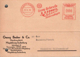 G9504 - Mageburg Sudenburg Maschinenfabrik - Firmenpost - Chemnitz Hilbersdorf - Freistempel Freistempler - Franking Machines (EMA)