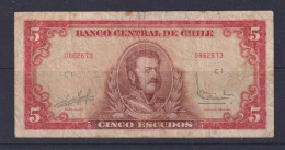 CHILE - 1964 5 Escudos Circulated Banknote - Cile