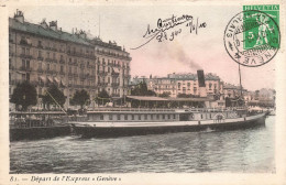 SUISSE - Genève - Départ De L'Express "Genève" - Colorisé - Carte Postale Ancienne - Genève