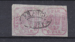 Roumanie- Yvert 9  ?  - Paire Oblitéré - Valeur 350 €  ? - 1858-1880 Moldavia & Principado