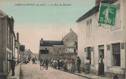 91 - ESSONNE - VERT-LE-PETIT - La Rue Du Bouchet - Animation Colorisée - 10562 - Vert-le-Petit