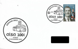 SPAIN. POSTMARK. 100th ANNIV. ALSA. BUS. OVIEDO. 2023 - Otros & Sin Clasificación