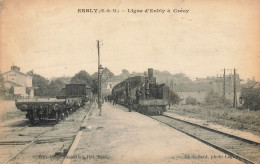 Esbly * Ligne D'esbly à Crécy * Train Locomotive Machin Wagons * Chemin De Fer Seine Et Marne - Esbly