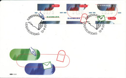 Denmark FDC 12-4-2000 Set Of 3 FRAMA Labels With Cachet - Timbres De Distributeurs [ATM]