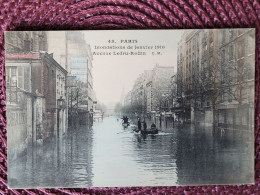 Paris Innondations , Avenue Ledru - Rollin - Paris Flood, 1910