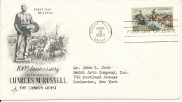 USA FDC 19-3-1964 Charles M. Russell With Art Craft Cachet - 1961-1970