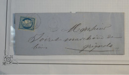 DH10 FRANCE BELLE LETTRE   ++ 1872 A GRIGNOLS  +CERES N°60 + AFF. INTERESSANT++   ++ - 1849-1876: Klassik