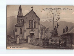 ALLEMONT : L'Eglise Et Le Monument Aux Morts - état - Allemont