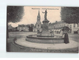 MAYET : Fontaine Monumentale Et Place - Très Bon état - Mayet