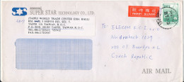 China Taiwan Express Cover Sent To Czech Republic 26-7-1995 Single Stamped - Storia Postale