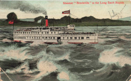 TRANSPORTS - Bateaux - Steamer " Brockville " In The Long Sault Rapids - Carte Postale Ancienne - Andere & Zonder Classificatie