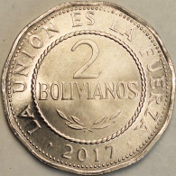 Bolivia - 2 Bolivianos 2017, KM# 218 (#3238) - Bolivie