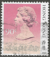 Hong Kong. 1987 QEII. 90c Used. 1990 Date Imprint. SG 606 - Used Stamps