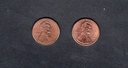 USA - Lot 2 Pièces 1 Cent "Lincoln Penny" Early Childhood 2009/09D  KM.441 - 1959-…: Lincoln, Memorial Reverse