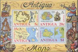 282729 MNH ANTIGUA 1975 MAPAS ANTIGUOS DE ANTIGUA - Sonstige & Ohne Zuordnung