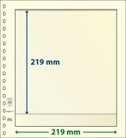 Paquet De 10 Feuilles Neutres Lindner-T 1 Bande 219 Mm - A Bandes