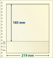 Paquet De 10 Feuilles Neutres Lindner-T 1 Bande 185 Mm - A Nastro