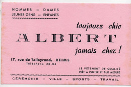 Buvard Albert Toujours Chic Jamais Cher Le Vêtement De Qualité Rue Talleyrand Reims - Textile & Clothing