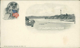 PHILADELPHIA - SCHUYLKILL RIVER / FAIRMOUNT DAM - PUB. BY ARTHUR LIVINGSTON - PRIVATE MAILING CARD - 1898 (17251) - Philadelphia