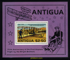 46685 MNH ANTIGUA 1978 75 ANIVERSARIO DEL PRIMER VUELO DE LOS HERMANOS WRIGHT - Andere & Zonder Classificatie