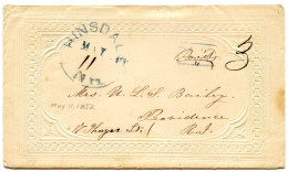 ETATS UNIS - HINSDALE + PAID 3 SUR LETTRE AVEC CORRESPONDANCE POUR PROVIDENCE, 1852 - Brieven En Documenten