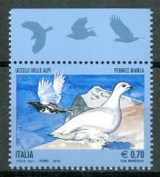 ITALIA / ITALIA 2013** - Uccelli Delle Alpi - "Pernice Bianca - 1 Val. MNH. - Perdiz Pardilla & Colín