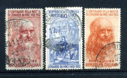 1952 Repubblica Italia SERIE COMPLETA USATA Leonardo Da Vinci - 1946-60: Used