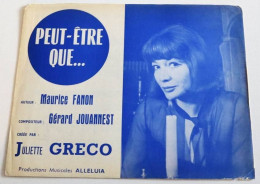 Partition Vintage Sheet Music JULIETTE GRECO : Peut-Etre Que... * 60's FANON - Cancionero