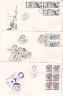 MEDICINE AND MUSIC1979 COVERS 3 FDC CIRCULATED Tchécoslovaquie - FDC