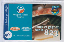 Carte à Code - Bouygues Telecom Caraibes - 823 - 40 € - RARE - Voir Scans - Antilles (Françaises)