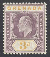 Grenada Sc# 62 MH (c) 1904-1906 3p King Edward VII - Grenada (...-1974)