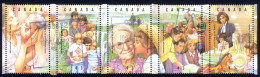 Canada Sc# 1523a-1523e Used Strip/5 (c) 1994 43c U.N. Year Of The Family - Gebruikt