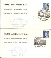 Australia Event Cover Lot/2 Trans-Australian Railway 50th - Briefe U. Dokumente