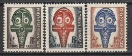 Polynésie Masque Taxe N°1/3 *neuf Charnière - Timbres-taxe